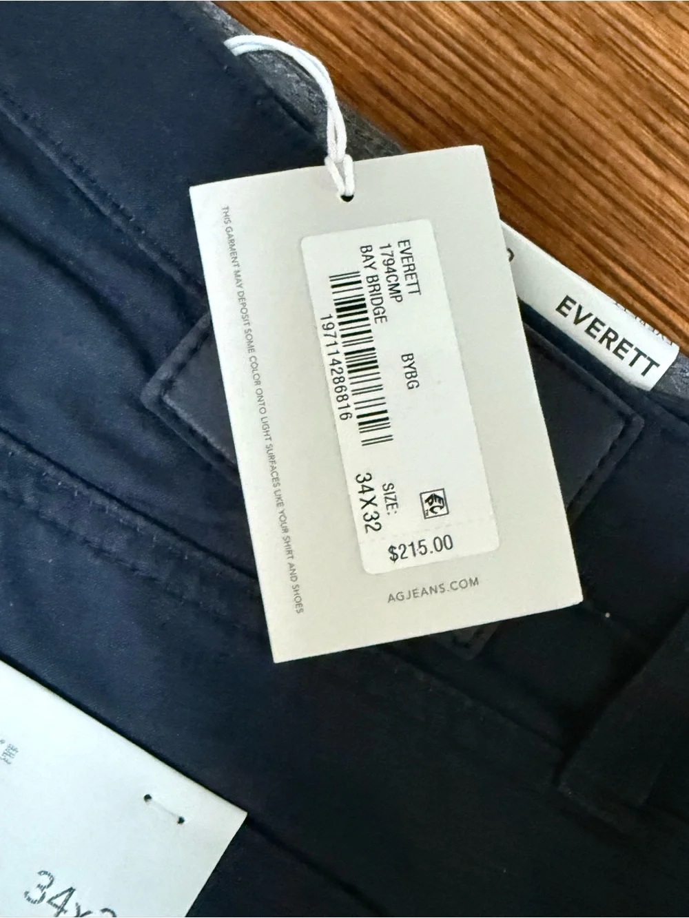 AG Adriano Goldschmied Men's Dark Navy Chinos